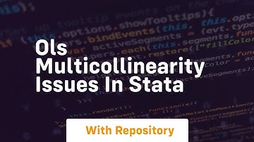 ols multicollinearity issues in stata