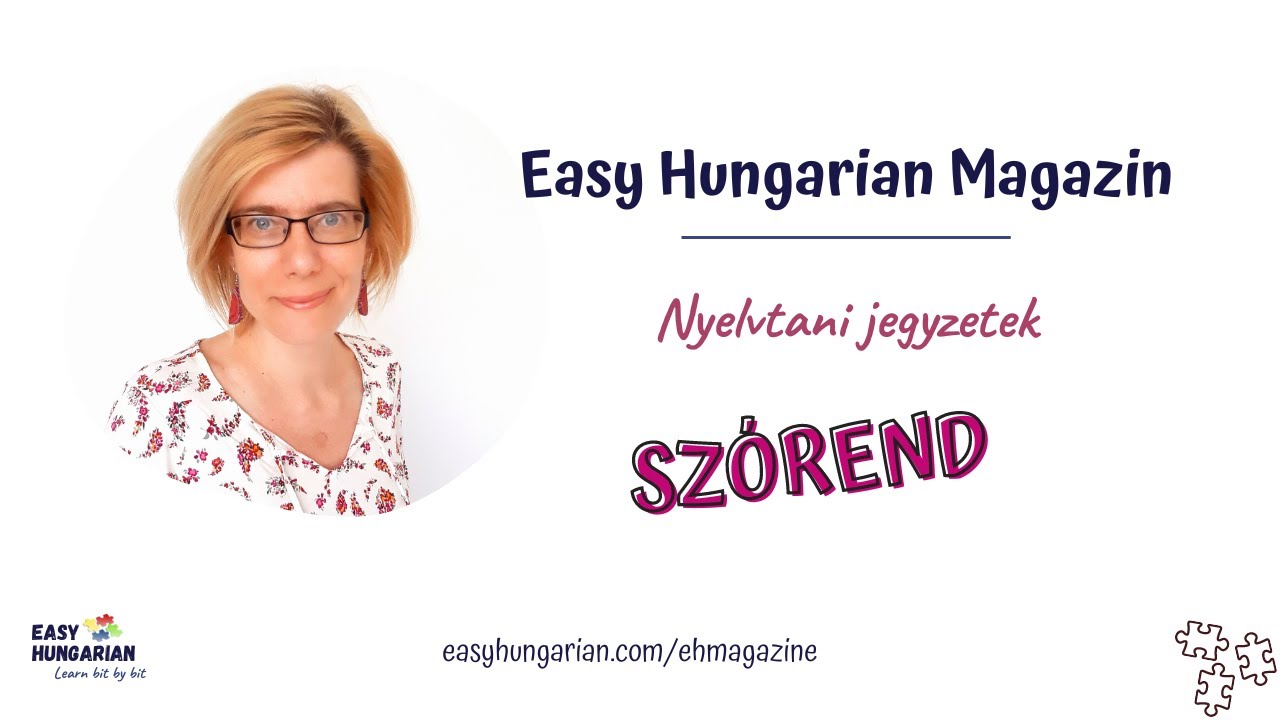 Nyelvtani jegyzetek - Szórend