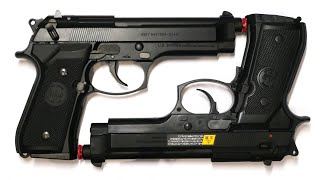 【テスト動画】１８禁ガスガンと１０禁電動ガン撃ってみたM9 M92F