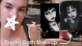 trying goth makeup
