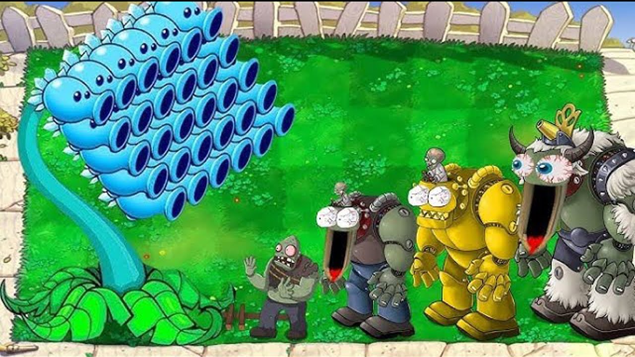 PLANTS VS ZOMBIES HACK || 99 SNOW PEA vs GIGA-GARAGNTUAR ZOMBIE DR ...