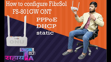 Configuration of FibrSol FS-801-GW ONT #pppoe #dhcp  #static  #bsnl #airtel
