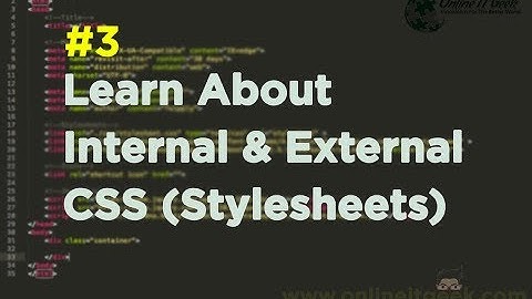 HTML Tutorial 3 - Web Design Course | Learn About Internal and External CSS | HTML CSS