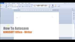 How to Autosave in Kingsoft Writer for Windows screenshot 2