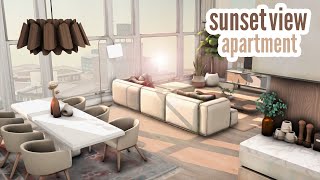 sunset view apartment \\ The Sims 4 CC speed build