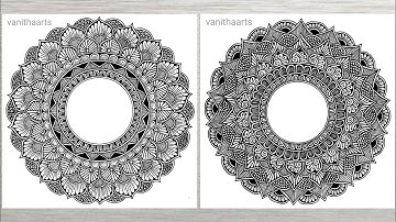 How to draw Mandala for Beginners | Mandala art | Easy mandala drawing | Step-by-Step | #vanithaarts