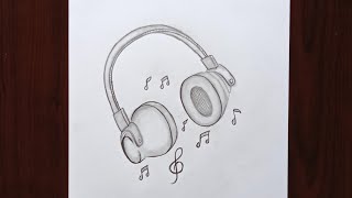Easy Headphone🎧 Drawing #Shorts /Pencil Drawing Step by Step /Easy Drawing
