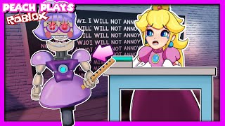 👑 ESCAPE MISS ANITRON [SCARY OBBY] | Peach Plays Roblox Escape Miss Ani-Tron's Detention!