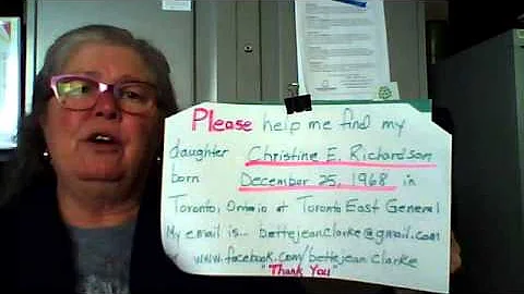 Finding my daughter Christine E. Richardson