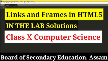 In the Lab Solutions: Links and Frames in HTML5