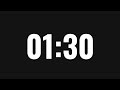 1:30 Minute Timer ⏱️ Countdown with Alarm | One Minute Thirty Sec Timer | 90 Second Timer | No Music