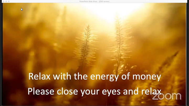 Relax with the energy of money