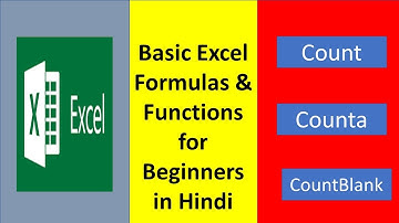 Excel Count, Counta, CountBlank function tutorial Hindi | Excel functions and formulas