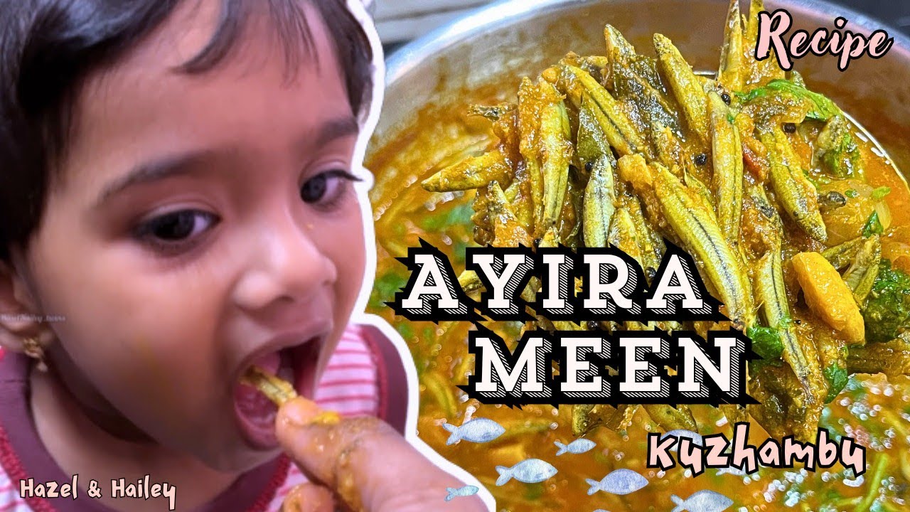 Madurai special அயிரை மீன் குழம்பு Recipe🐟🤤❤️ Hazel, Hailey & Dad 😍