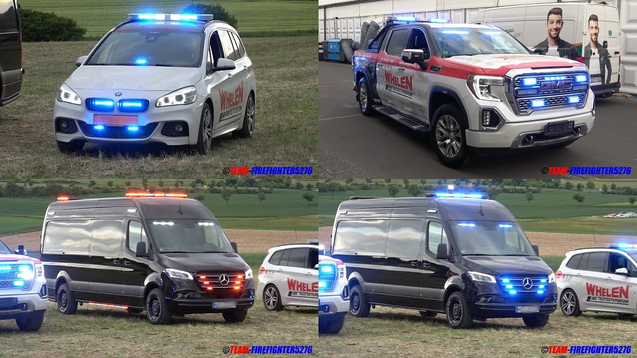 [Abhornen - RettMobil 2025] Abschlusskonvoi + Whelen Blaulichtshow auf der RettMobil 2025 in Fulda