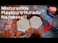 Bloquete Sextavado feito com plástico na massa, material de reuso, será que deu certo?