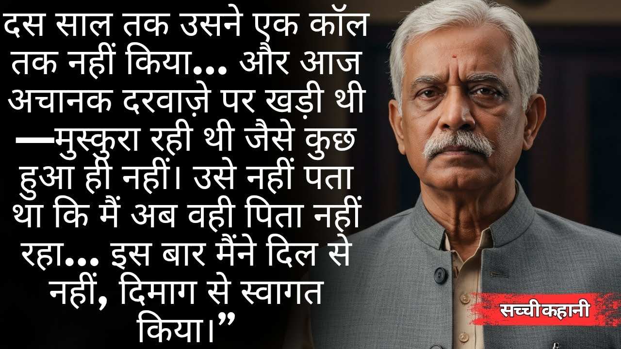 10 साल तक उसने एक कॉल तक नहीं किया, और आज जब वो दरवाज़े पर आई… मैं अब वही पिता नहीं था | Hindi Story