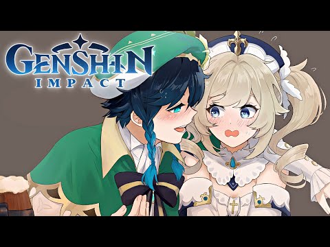 Venti le coquetea a Bárbara [Genshin Impact] | Comic Dub Latino