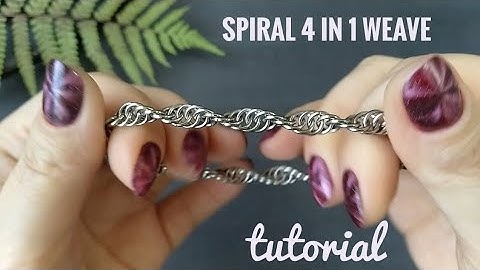 How to make Spiral 4 in 1 weave Easy tutorial ChainMaille Плетение для начинающих #chainmaille #diy