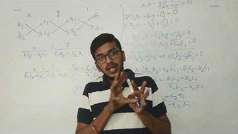 Linear equations in two variables - Cross multiplication method