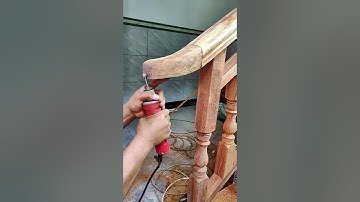 Mahogany stair handrail installation process- Good tools and machinery make work easy