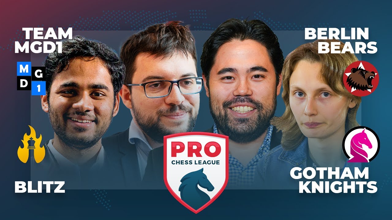 GothamChess on X: Teamed up with @GMHikaru to form the Gotham Knights in  the PRO Chess League. Our first matchup begins in 10 minutes against the  Berlin Bears. Come watch on Twitch NOW!  / X