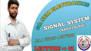 LECTURE ➡ 01// 6th SEM ELECTRONICS //SIGNALS& SYSTEM // DIPLOMA IN ELECTRONICS ENGINEERING//(SBTE)