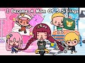 I became a mom of 5 siblings 5 sad story toca life world  toca boca