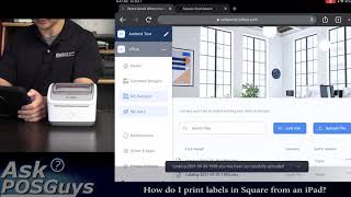 You can print labels for Square from an iPad
