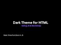 Learn to Change theme by JS in HTML