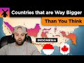 Countries That Are WAY Bigger Than You Think | Indonesia | MR Halal Reacts