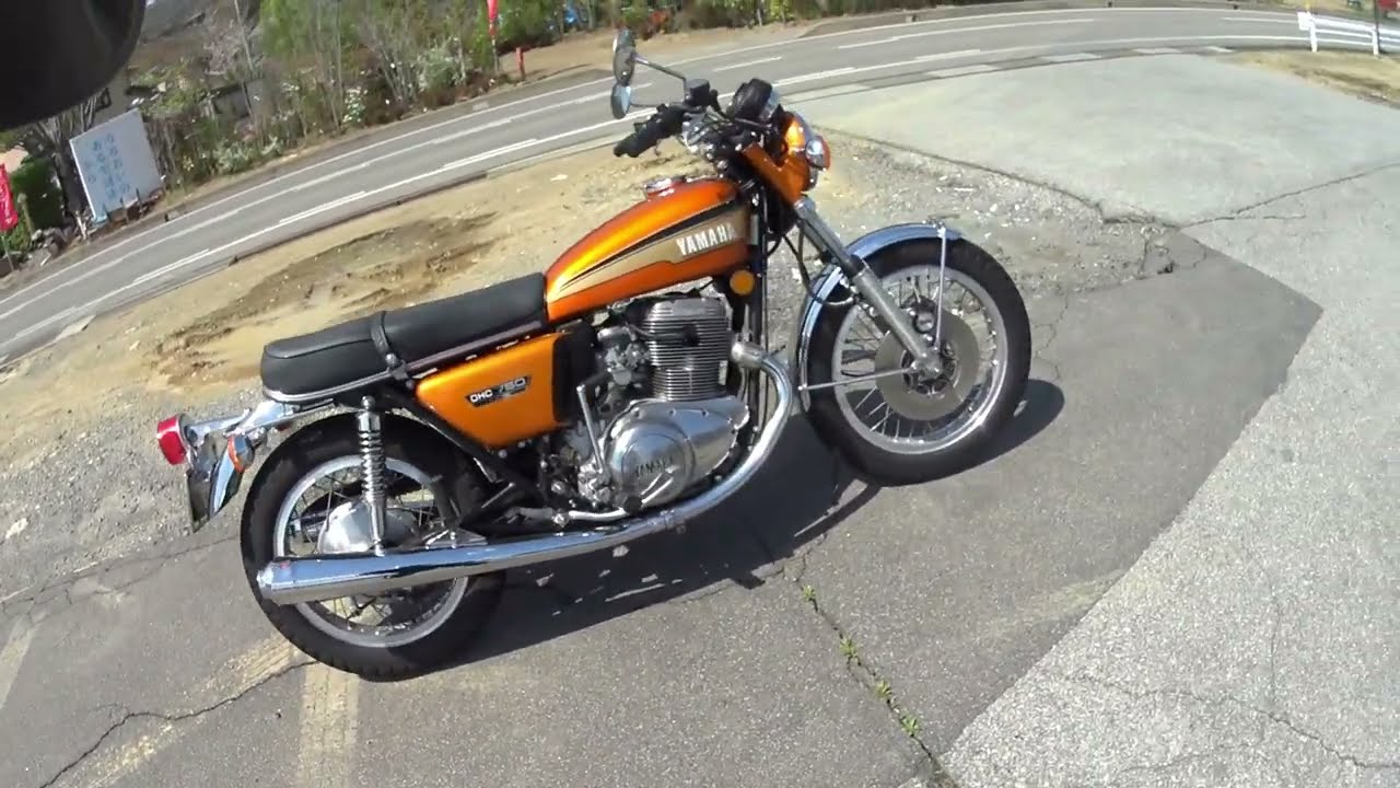 Test ride 1973 TX750 - YouTube