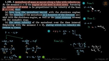 1.100 | Irodov Solutions | Mechanics