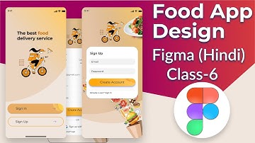 Login App Design Figma | Food app design tutorial for beginners figma in hindi- Class 6
