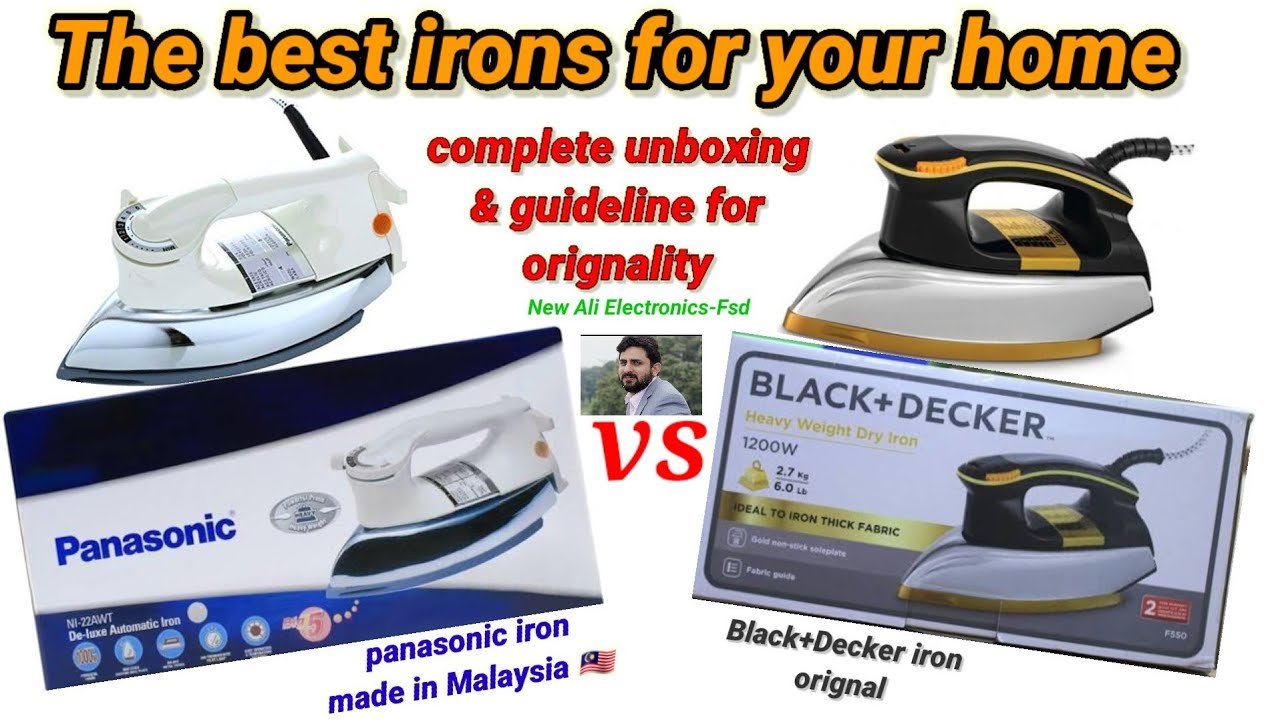 top 2 best heavyduty dry irons PANASONIC orignal Made in Malaysia vs