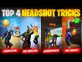 4 Headshot Tricks That Actually Work! 😎 Recoil❎ Accuracy 100% ✅ Best Headshot Trick 💀