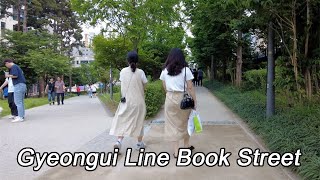 【SEOUL KOREA】?? I walked Gyeongui Line Book Street from Hongdae Station to Sogang University Station