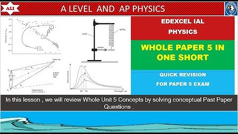 Edexcel IAL Physics Unit 5 - Whole Paper 5 Quick Revision in One Short
