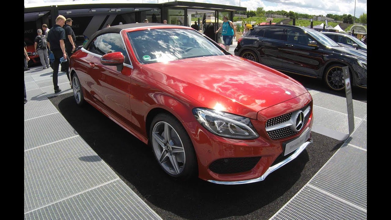 Mercedes Benz C Class Cabriolet A205 Red And Silver Colour Walkaround Interior Model 2017