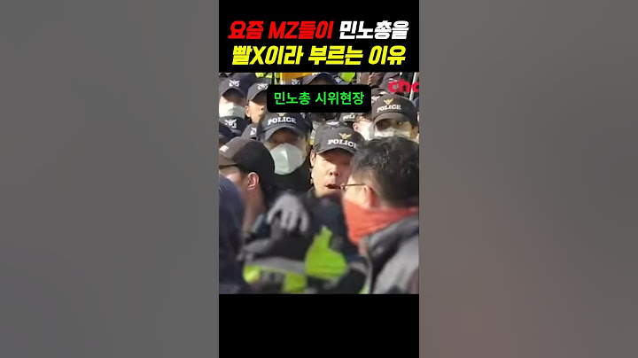 요즘 mz들이 생각하는 민노총