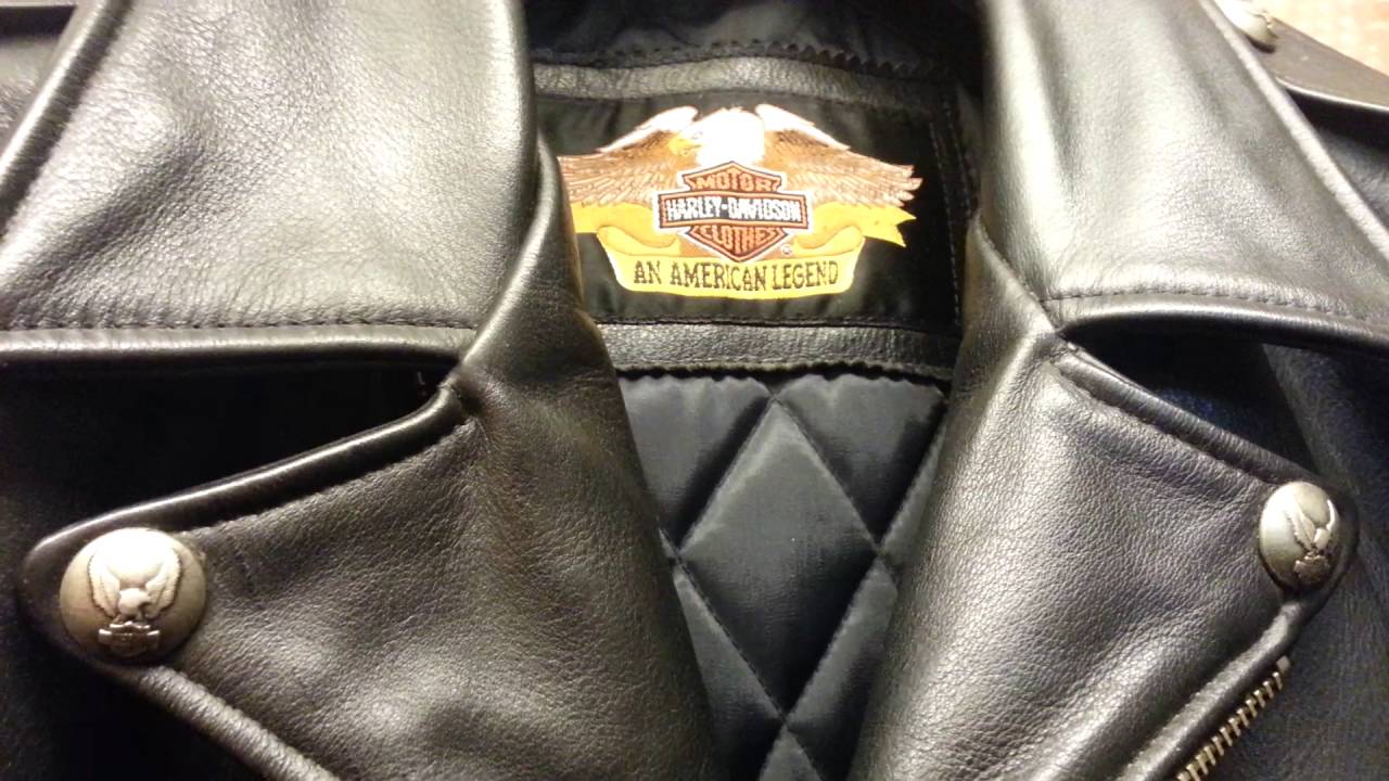 harley davidson embossed leather jacket