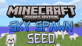 EPIC SKY SPAWN & 10+ WOLVES! - Minecraft Pocket Edition (Mega Taiga Biome Seed)