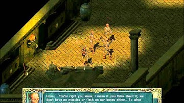 Divine Divinity skeletons having a philosophical conversation