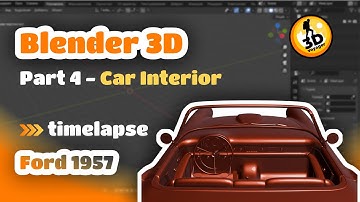 Car Interior Modeling in Blender 4.0 (Part 4-Car interior) Timelapse