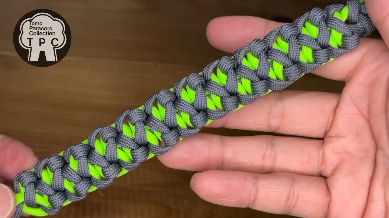 No.65【しろにゃ】パラコード MODIFIED COBRA KNOT HOW TO MAKE ! パラコードブレスレットの作り方