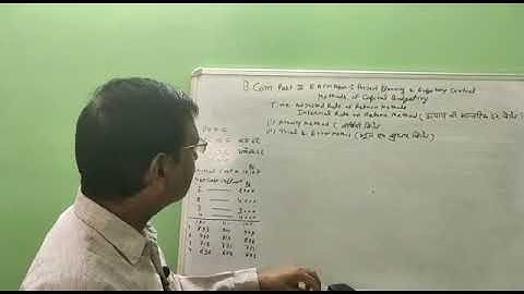 B. Com. Part III Methods of Capital Budgeting (Internal Rate of Return Method) Trial & error Method