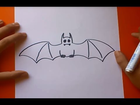Como dibujar un murcielago paso a paso | How to draw a bat - YouTube