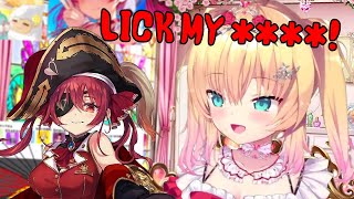 Marine tries to make HAACHAMA her pig, but HAACHAMA says no. 【Hololive/Eng Sub】