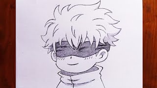 How To Draw Gojo Satoru Chibi || Easy Anime Sketch