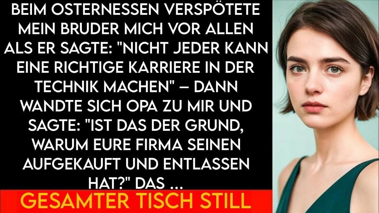 Mein Bruder hat mich beim Osteressen vor allen bloßgestellt